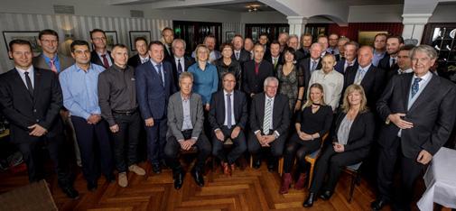 Group photo of this year’s long-service awardees from the MC at the traditional celebratory evening in Bottrop.